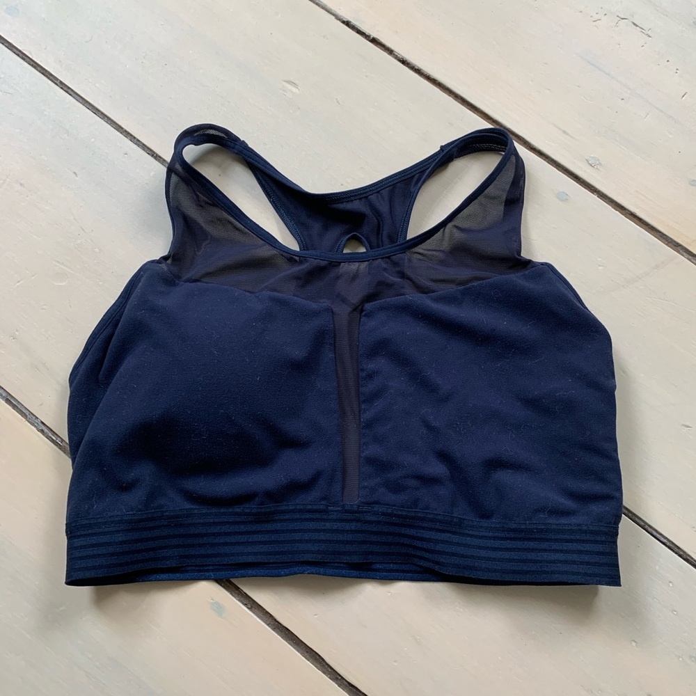 Navy Athleta sports bra.